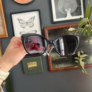 Chic Black Cat-Eye Sunglasses-Kate Spade